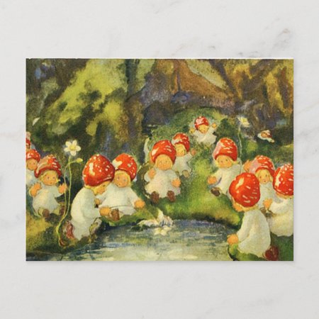 Vintage Victorian Fairies Postcard