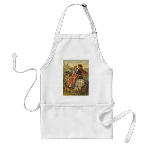 Vintage Victorian Fairy Tale Brother and Sister Adult Apron