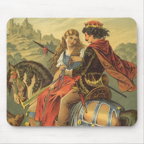 Vintage Victorian Fairy Tale Brother and Sister Mouse Pad