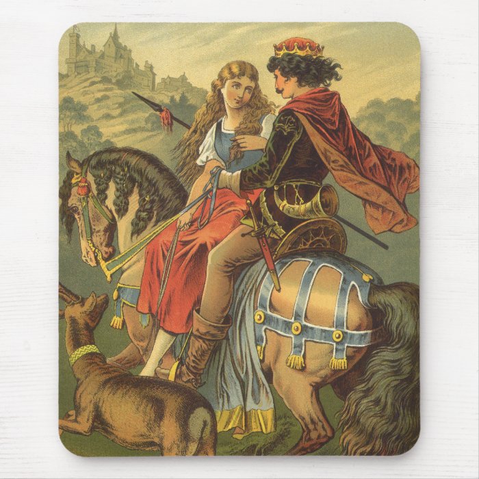 Vintage Victorian Fairy Tale, Brother and Sister Mouse Pad
