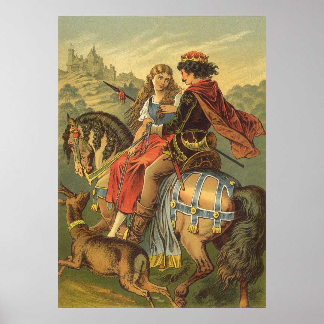 Vintage Victorian Fairy Tale, Brother and Sister Poster Zazzle