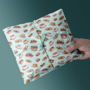 Vintage Victorian Fancy Cakes And Sweets Pattern Tissue Paper