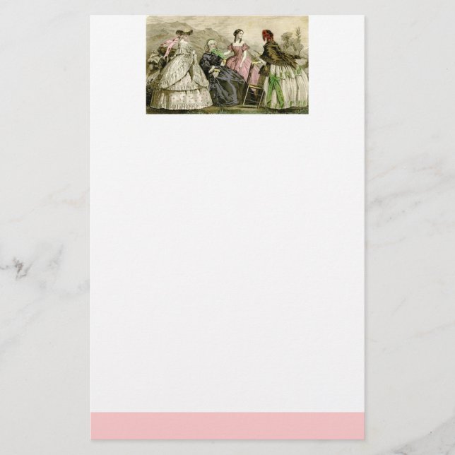 Vintage Victorian fashion stationary Stationery (Front)