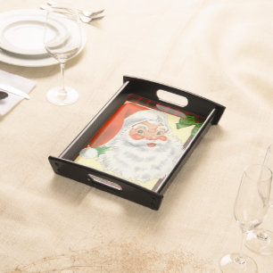 Vintage Victorian Father Christmas Serving Tray