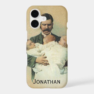 Vintage Victorian Father's Day, It's Triplets! iPhone 17 Case