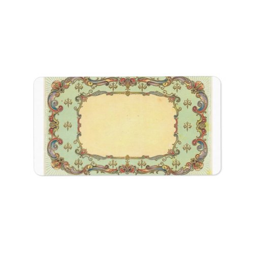 Vintage Victorian Filigree Address Label