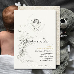 Vintage Victorian Floral Couples Baby Shower Invitation