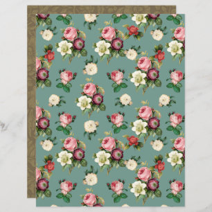 Vintage Victorian Floral Craft Paper - Marple Hall