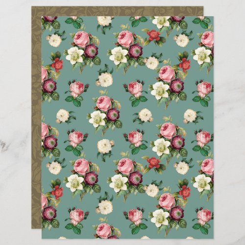 Vintage Victorian Floral Craft Paper _ Marple Hall