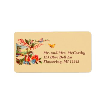 Vintage Victorian Floral Label by Vintage_Gifts at Zazzle