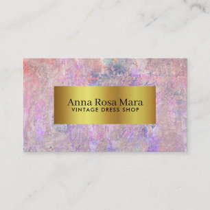 *~* Vintage Victorian  Floral Modern Grunge Business Card
