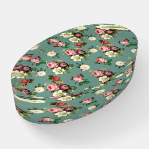 Vintage Victorian Floral Pattern Home Office Desk Paperweight