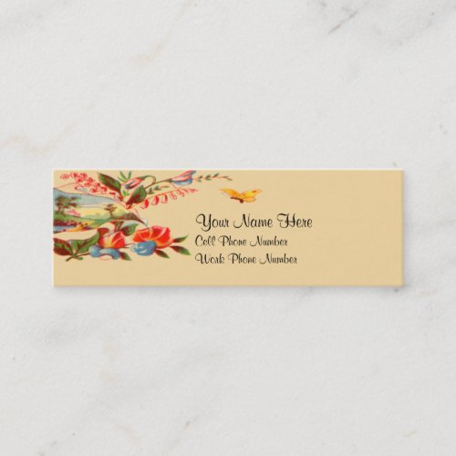 Vintage Victorian Floral Skinny Business Card