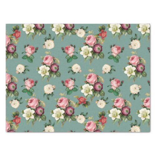 Vintage Victorian Flowers Decoupage _ Marple Hall Tissue Paper