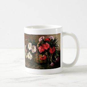 Vintage Victorian Flowers, Floral Carnations Coffee Mug