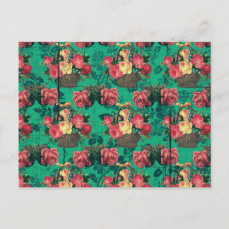 Vintage Victorian Flowers Postcard