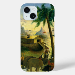 Vintage Victorian Folk Art, Noah's Ark by Hidley iPhone 15 Case