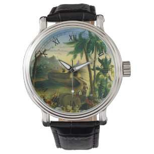 Vintage Victorian Folk Art, Noah's Ark by Hidley Watch