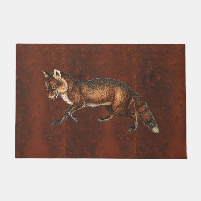Vintage Victorian Fox Doormat (Front)