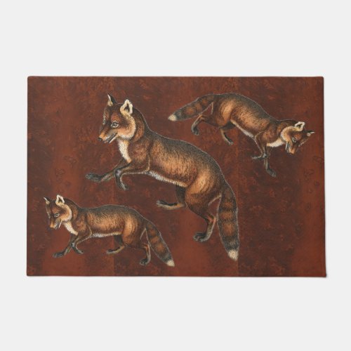 Vintage Victorian Fox Doormat