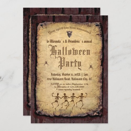 Vintage Victorian Gothic Halloween Invitation