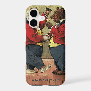 Vintage Victorian Happy, Gay, Dancing Bears iPhone 17 Case
