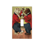 Vintage Victorian Happy, Gay, Dancing Bears Light Switch Cover at Zazzle