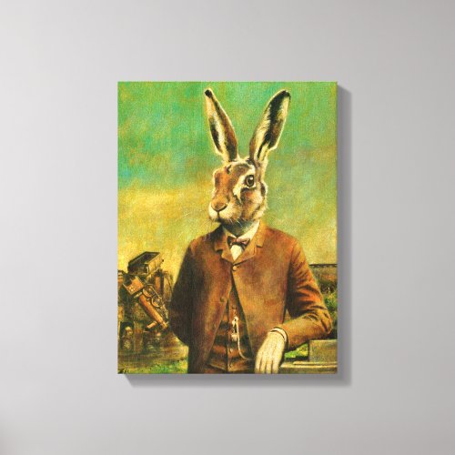 Vintage Victorian Hare Canvas