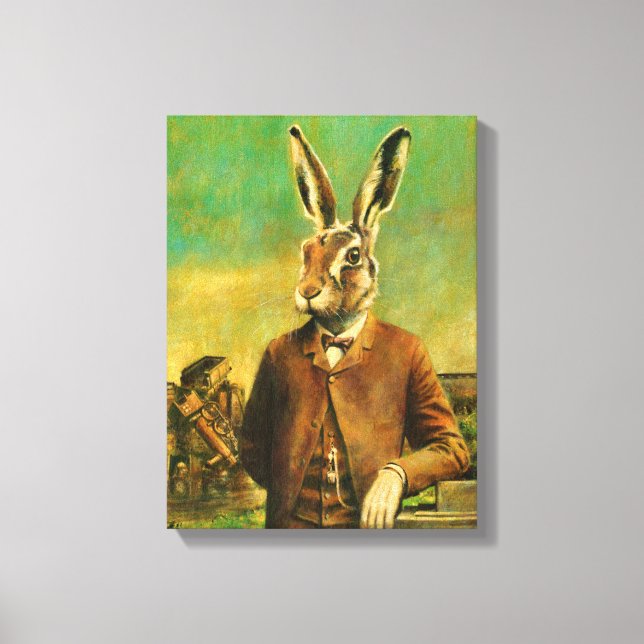 Vintage Victorian Hare Canvas Print (Front)