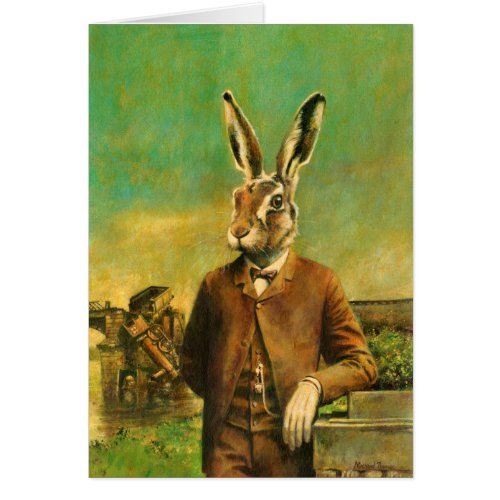 Vintage Victorian Hare In Suit