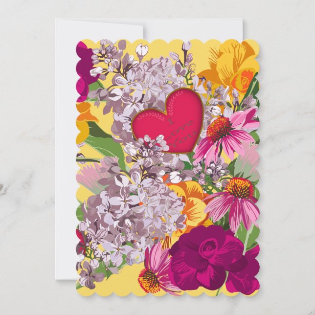 Vintage Victorian Hearts & Flowers Valentine (Front)