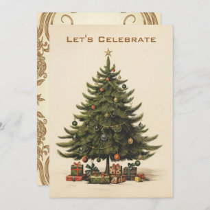 Vintage Victorian Holiday Christmas Party Invitation