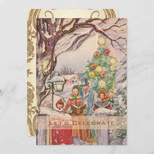 Vintage Victorian Holiday Christmas Party Invitation