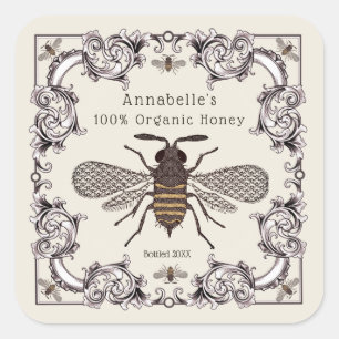 Vintage Victorian Honey Label Personalize