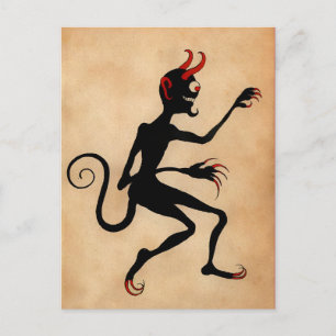 Vintage Victorian Krampus Postcard