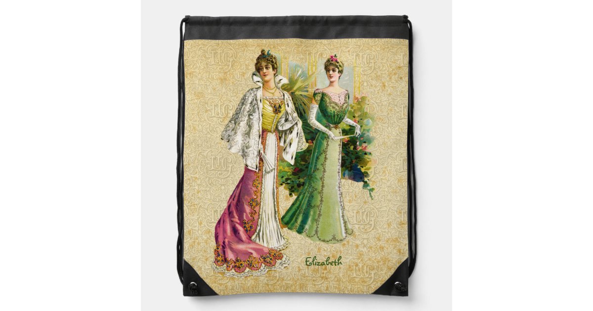 Vintage Victorian Ladies Fashion Backpack | Zazzle