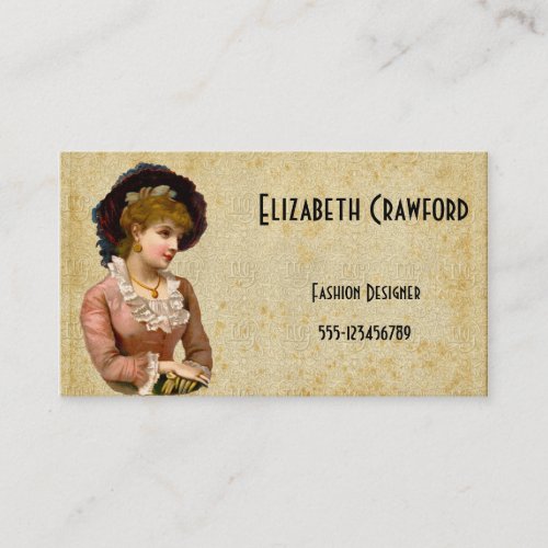 Vintage Victorian Ladies Fashion Business Card