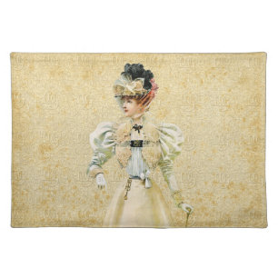 Vintage Victorian Ladies Fashion Placemats