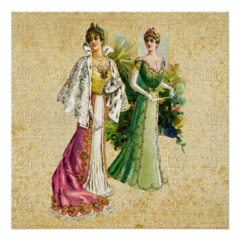 Vintage Victorian Ladies Fashion Poster by HumusInPita at Zazzle