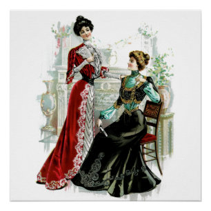 Vintage Victorian Ladies Fashion Poster