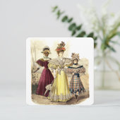 Vintage Victorian Ladies in Dresses with Parasols (Standing Front)