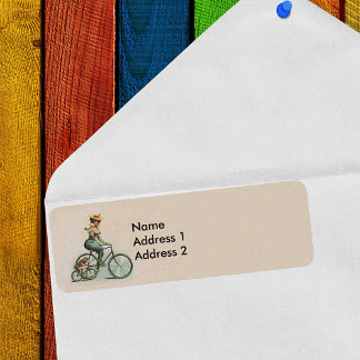 Vintage Victorian Lady Dog Bicycle Label