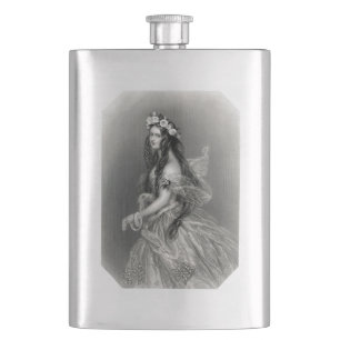 Vintage Victorian Lady Flask