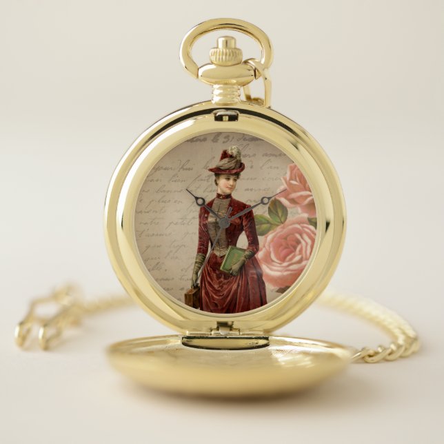 Vintage Victorian Lady Pocket Watch (Inside)