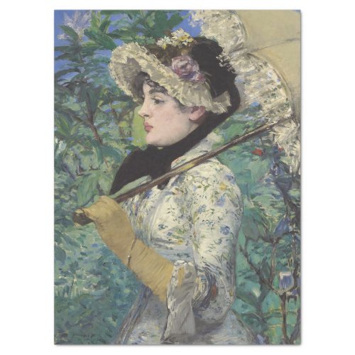Vintage Victorian Lady With An Umbrella Decoupage Tissue Paper