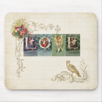 Vintage Victorian Love Mouse Pad by BluePress at Zazzle