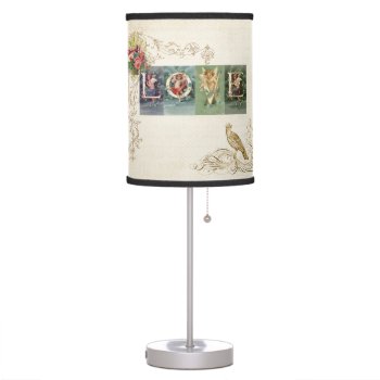 Vintage Victorian Love Table Lamp by BluePress at Zazzle