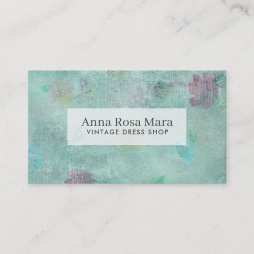 ** Vintage Victorian Modern Grunge Floral Business Card