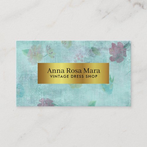 *~* Vintage Victorian Modern Grunge Floral Business Card