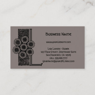Vintage Victorian Monogram Elegant Letter L Business Card